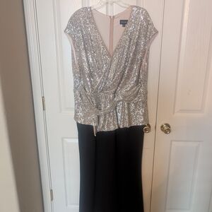 Xscape Silver Sequin Dress